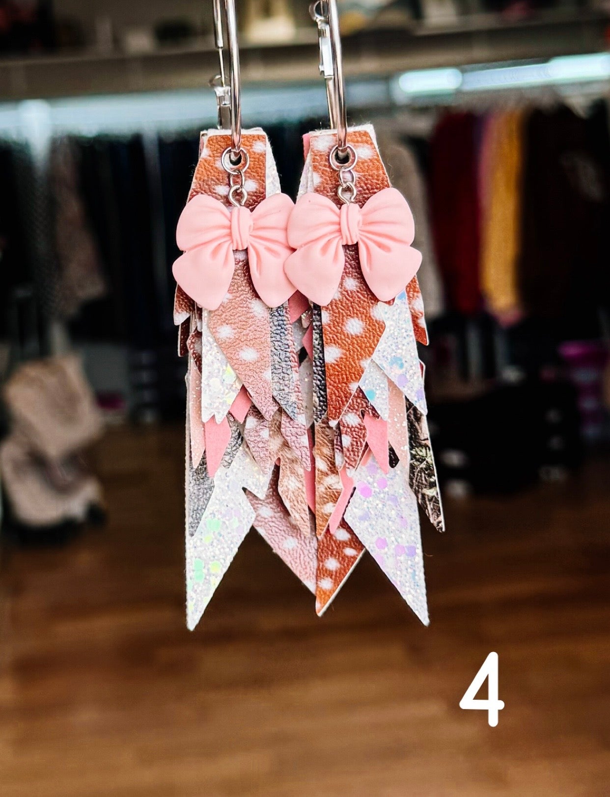 Jak Sprat Oh Deer, She's Cute Collection: Charmed Fabulous Feather Dangles-Jewelry - Earrings-Dear Me Southern Boutique, located in DeRidder, Louisiana