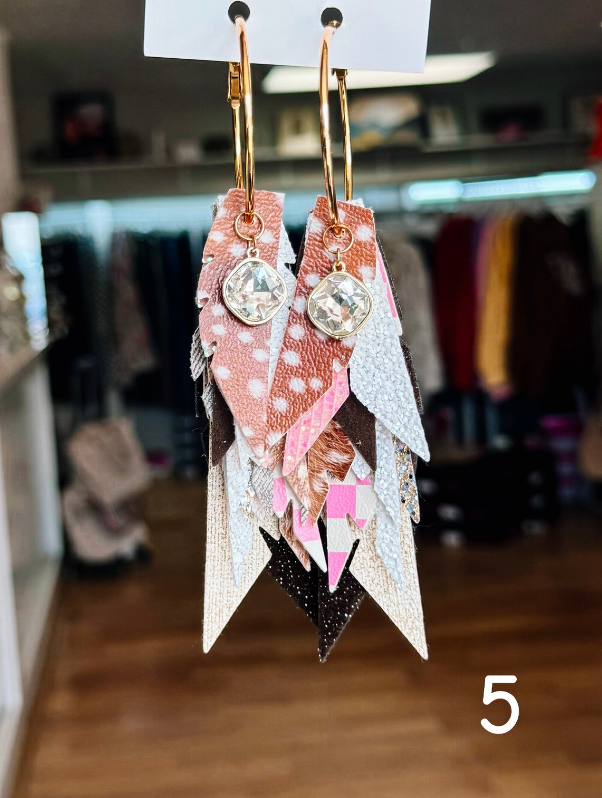 Jak Sprat Oh Deer, She's Cute Collection: Charmed Fabulous Feather Dangles-Jewelry - Earrings-Dear Me Southern Boutique, located in DeRidder, Louisiana