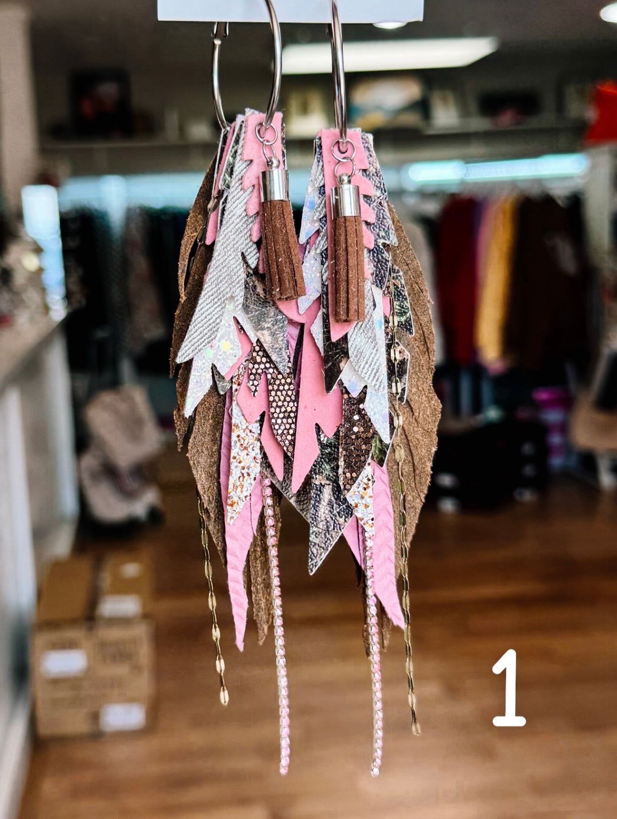 Jak Sprat Oh Deer, She's Cute Collection: Medium Mic Drop Dangles-Jewelry - Earrings-Dear Me Southern Boutique, located in DeRidder, Louisiana