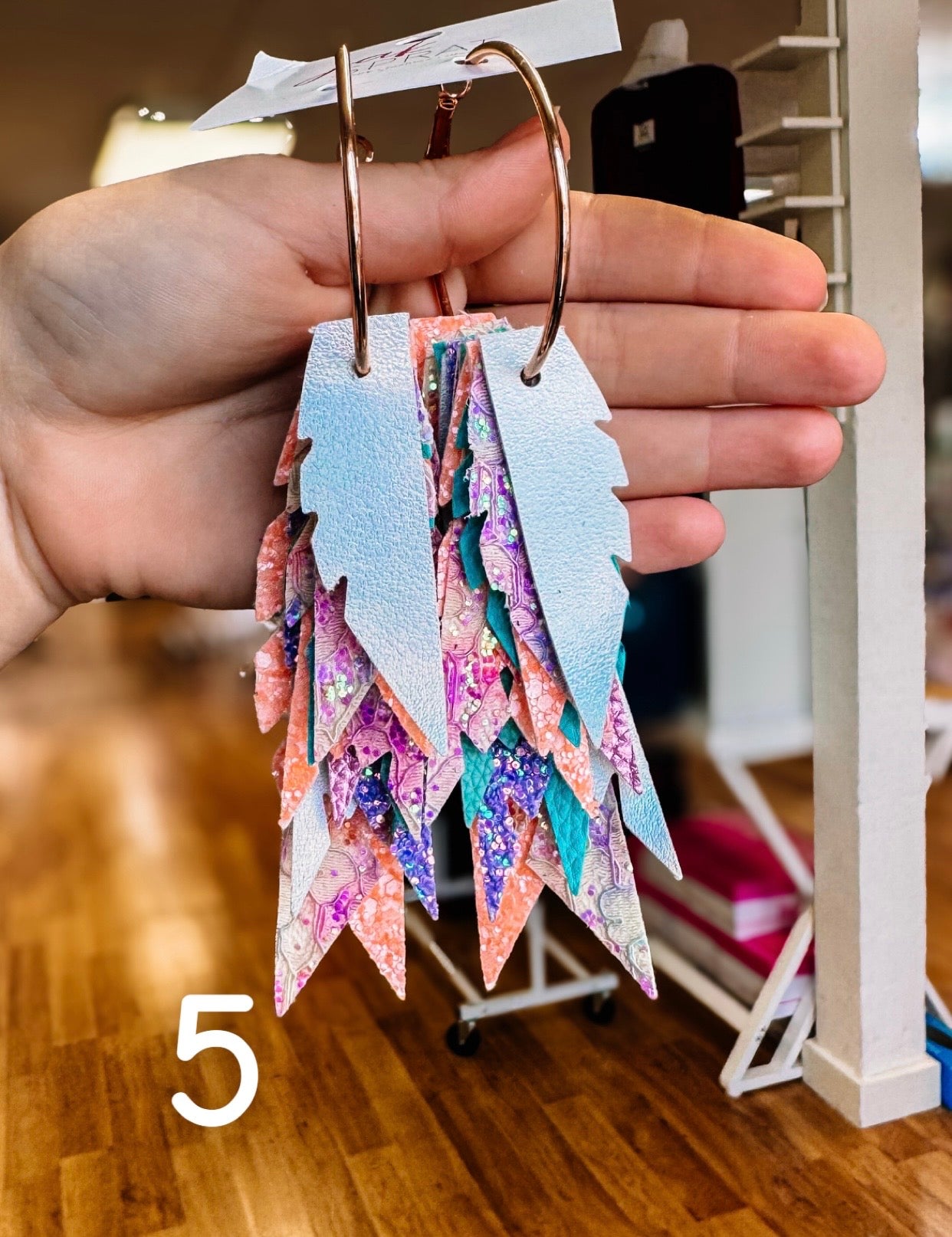 Jak Sprat Party Palette Collection: Fabulous Feather Dangles-Earrings-Dear Me Southern Boutique, located in DeRidder, Louisiana