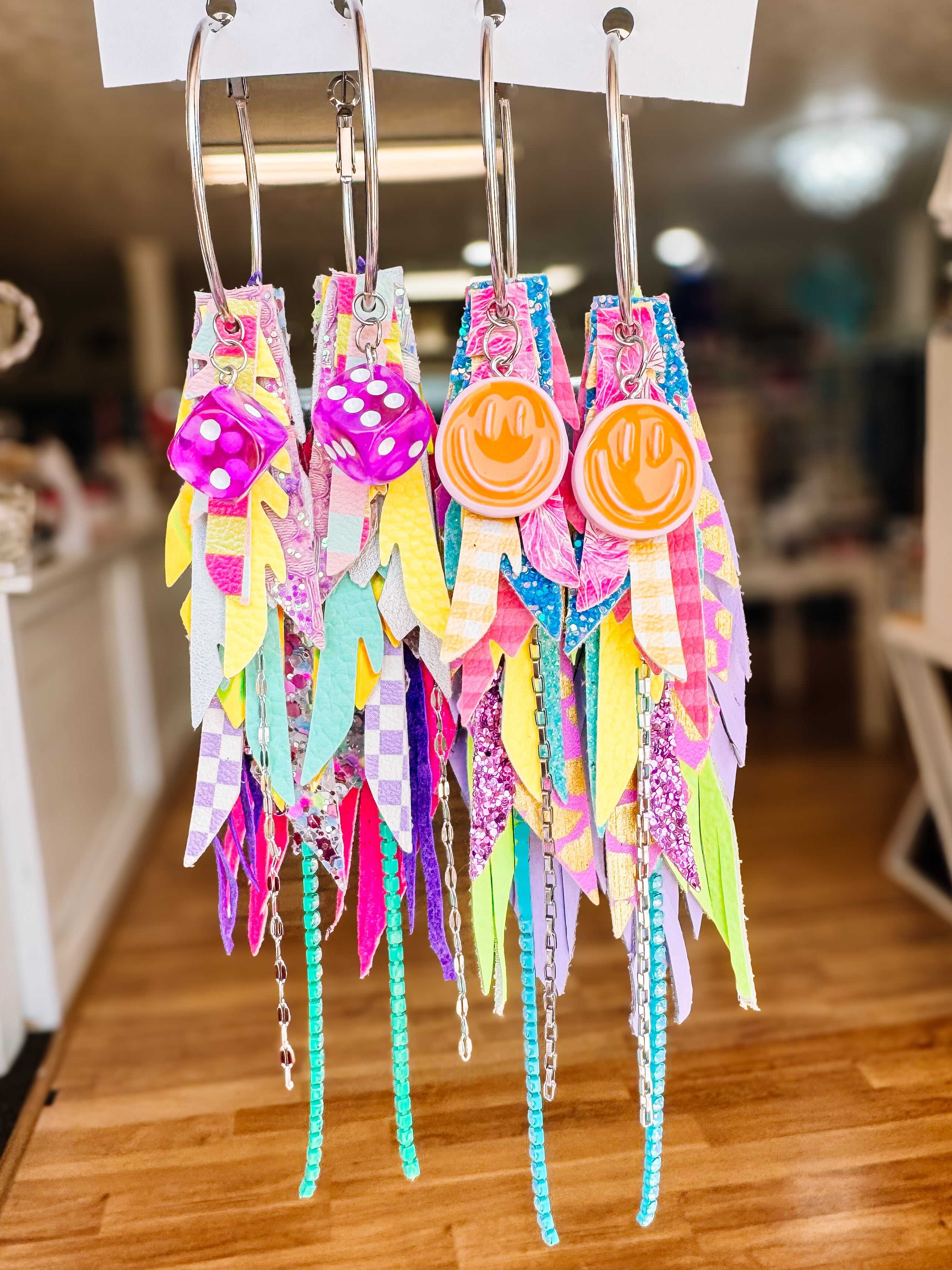 Jak Sprat Party Palette Collection: Medium Mic Drop Dangles-Jewelry - Earrings-Dear Me Southern Boutique, located in DeRidder, Louisiana