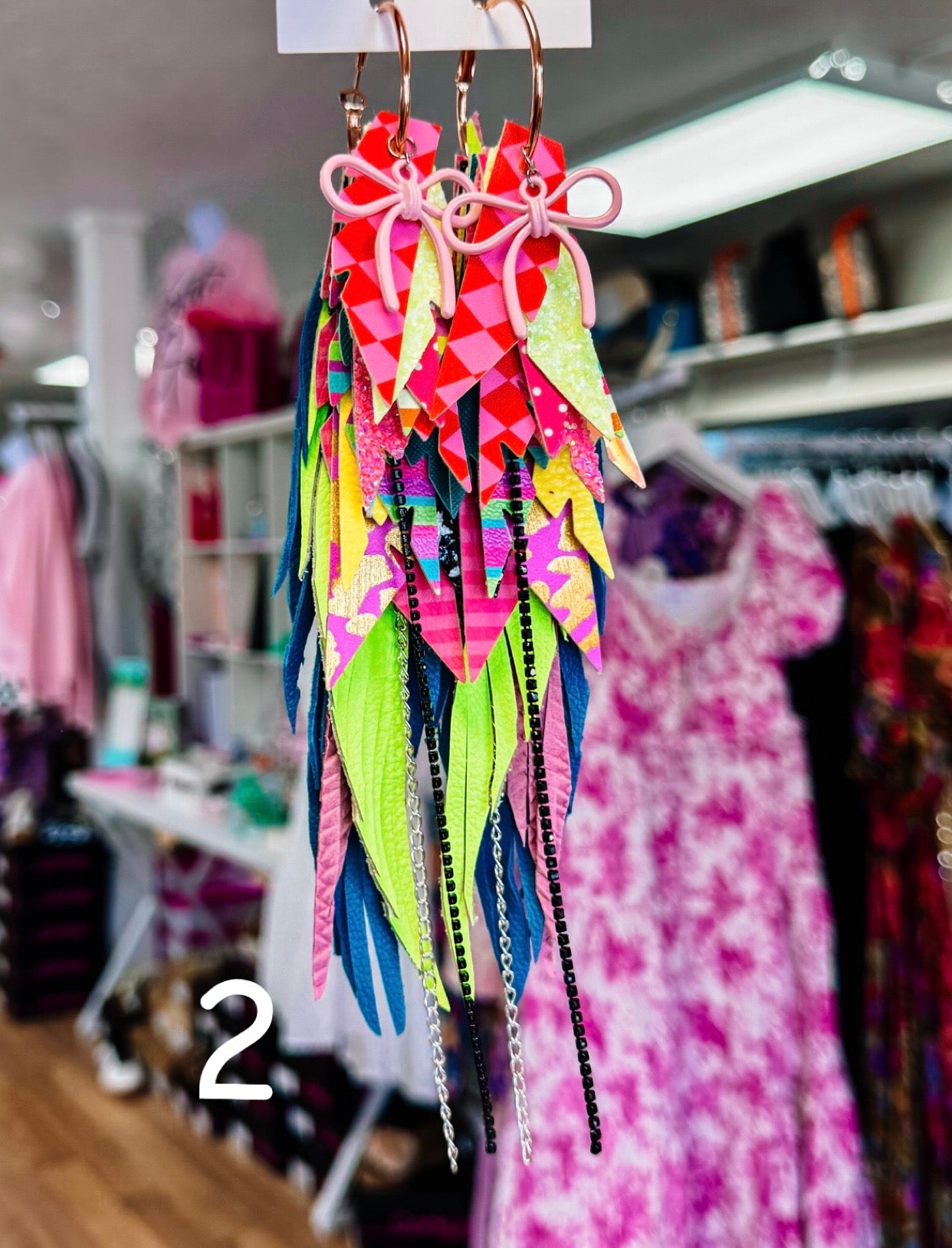 Jak Sprat Party Palette Collection: Mega Mic Drop Dangles-Earrings-Dear Me Southern Boutique, located in DeRidder, Louisiana