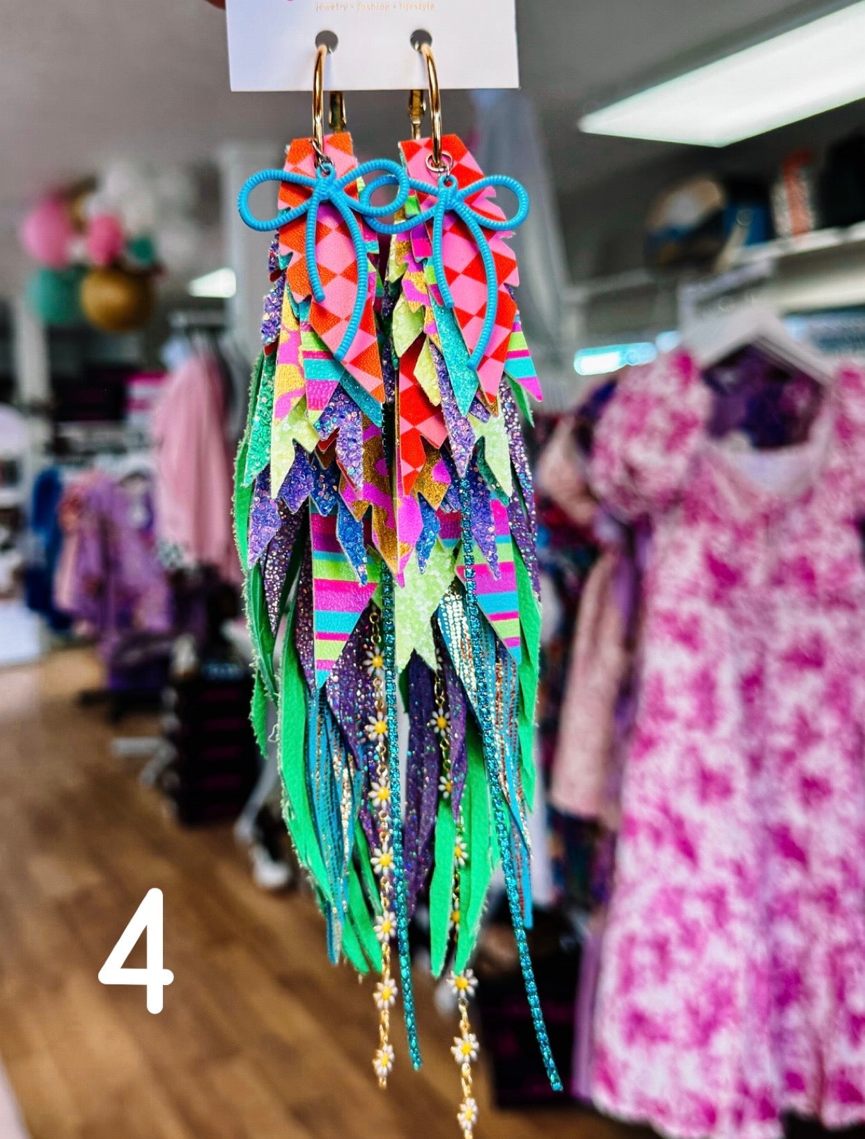 Jak Sprat Party Palette Collection: Mega Mic Drop Dangles-Earrings-Dear Me Southern Boutique, located in DeRidder, Louisiana