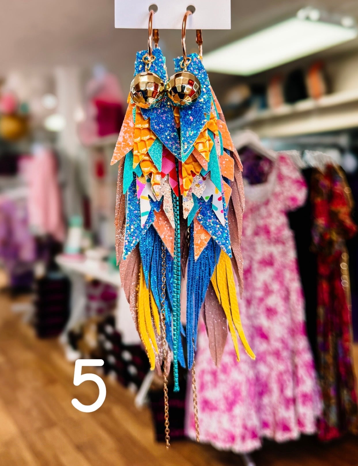 Jak Sprat Party Palette Collection: Mega Mic Drop Dangles-Earrings-Dear Me Southern Boutique, located in DeRidder, Louisiana