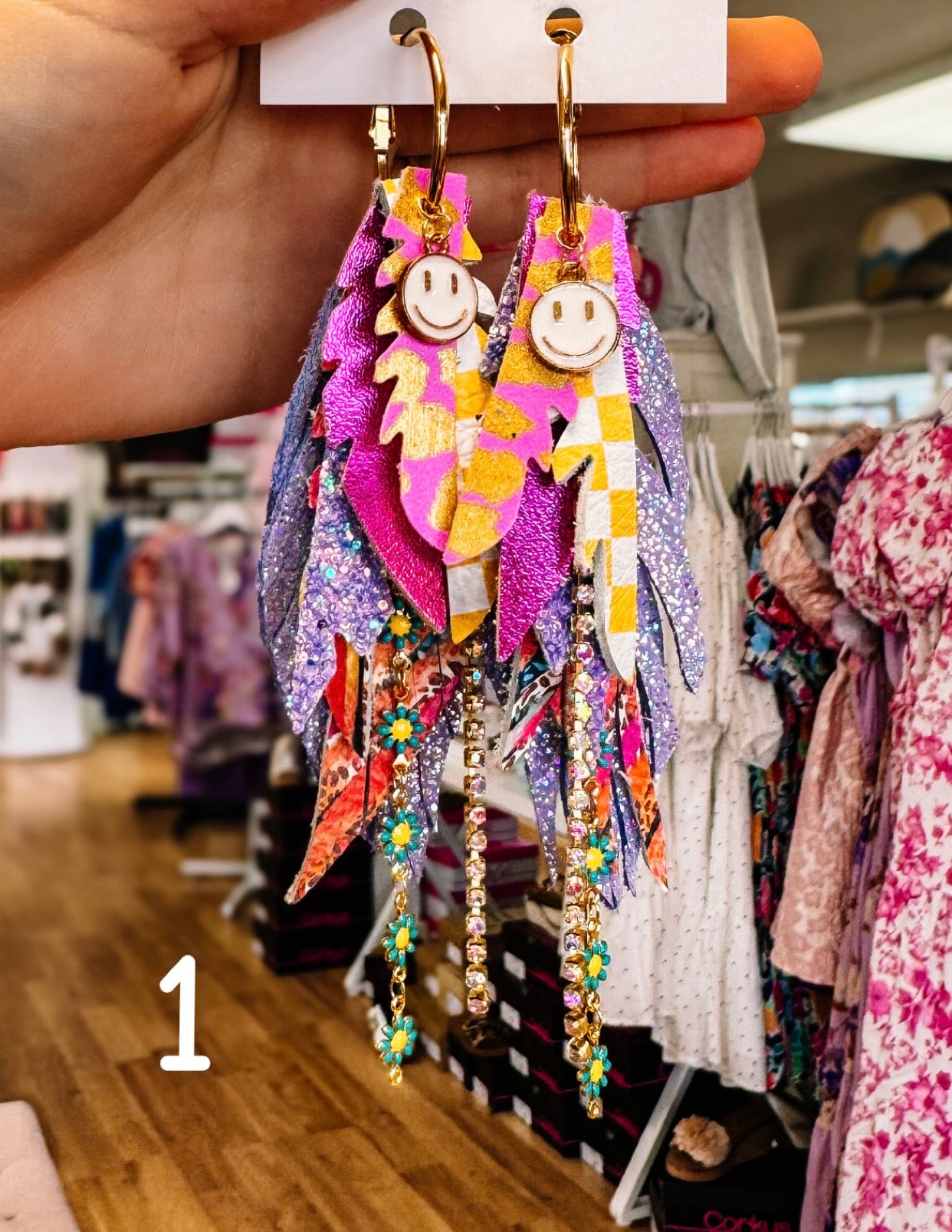 Jak Sprat Party Palette Collection: Mini Mic Drop Dangles-Earrings-Dear Me Southern Boutique, located in DeRidder, Louisiana