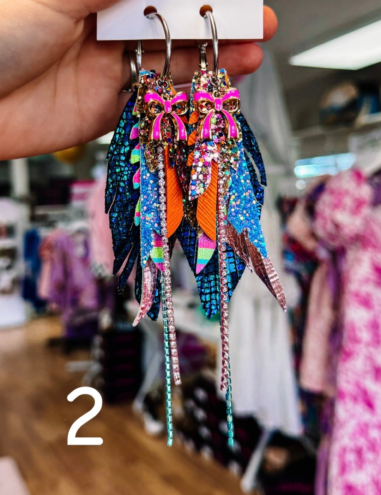 Jak Sprat Party Palette Collection: Mini Mic Drop Dangles-Earrings-Dear Me Southern Boutique, located in DeRidder, Louisiana