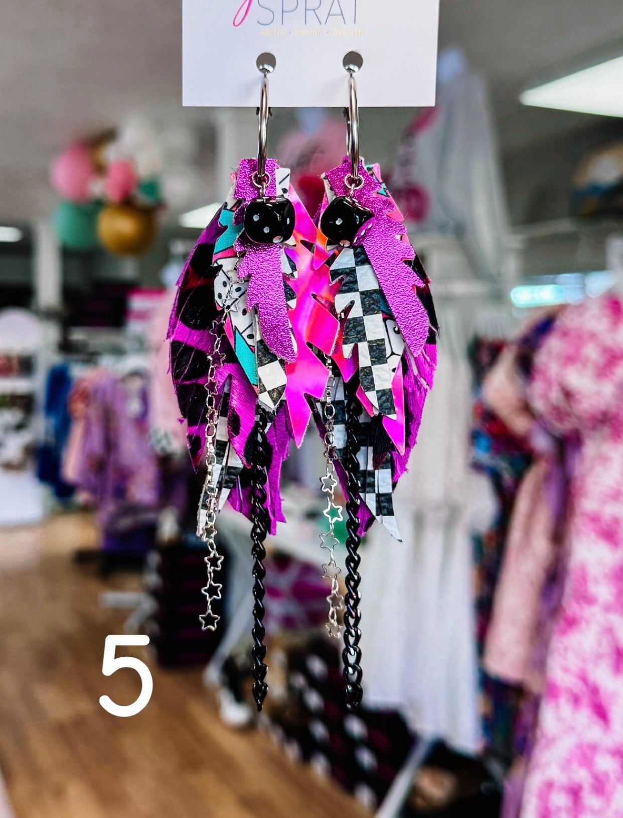 Jak Sprat Party Palette Collection: Mini Mic Drop Dangles-Earrings-Dear Me Southern Boutique, located in DeRidder, Louisiana