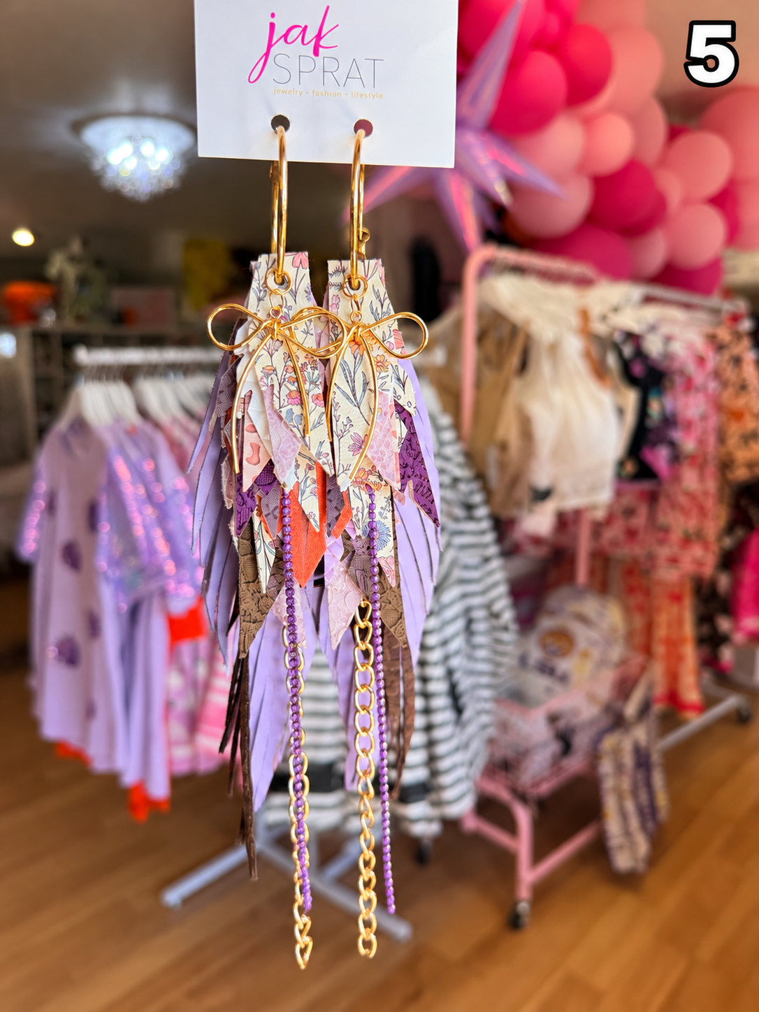 Jak Sprat Phantoms & Florals Collection: Mega Mic Drop Dangles-Jewelry - Earrings-Dear Me Southern Boutique, located in DeRidder, Louisiana
