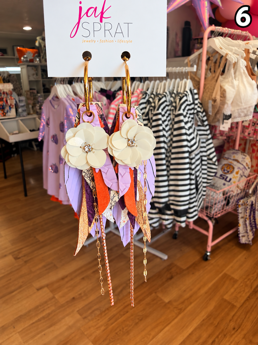 Jak Sprat Phantoms & Florals Collection: Mini Mic Drop Dangles-Jewelry - Earrings-Dear Me Southern Boutique, located in DeRidder, Louisiana