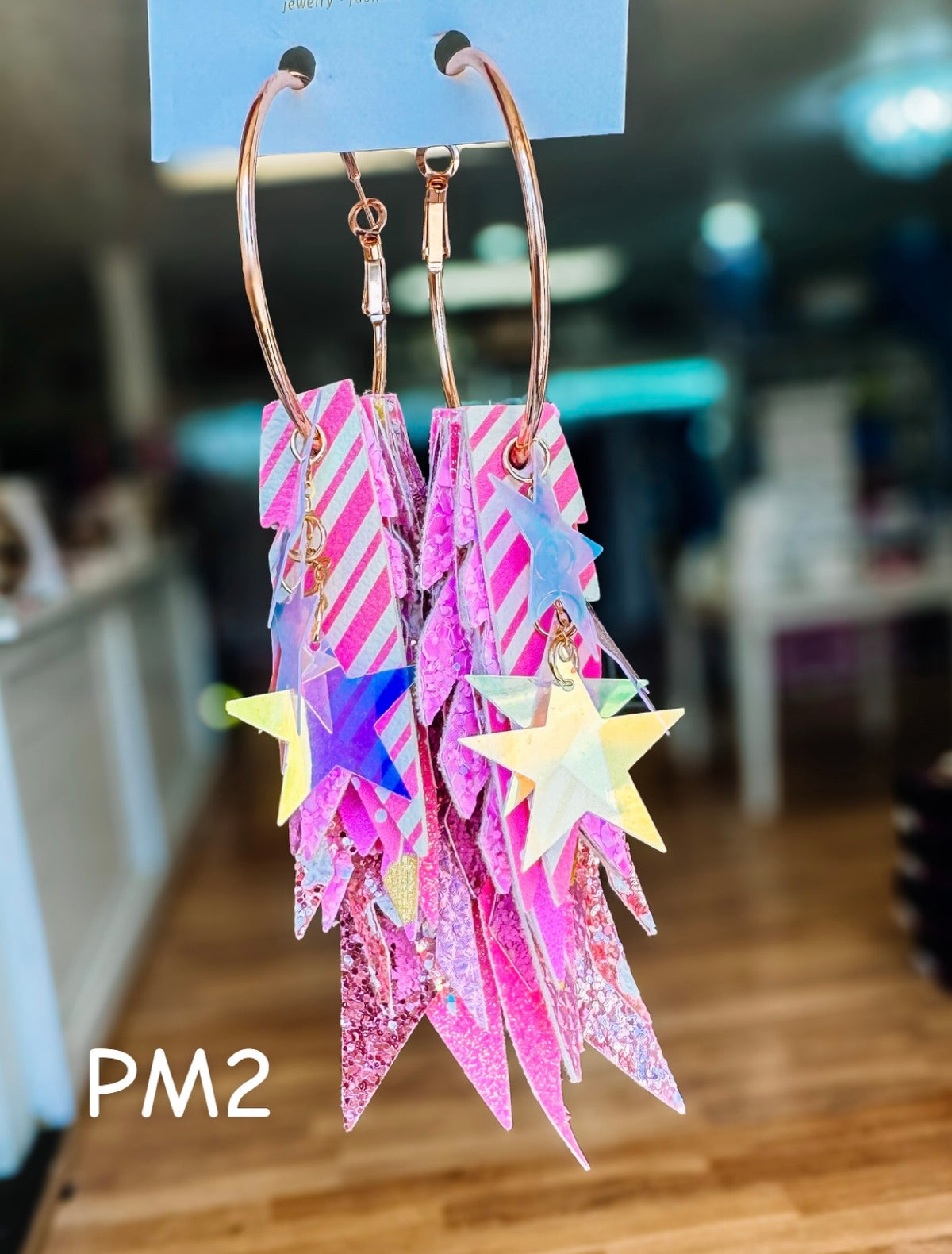 Jak Sprat Pink Monochromatic Collection: Charmed Fabulous Feather Dangles-Jewelry - Earrings-Dear Me Southern Boutique, located in DeRidder, Louisiana
