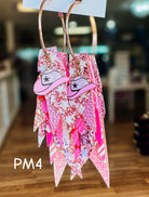 Jak Sprat Pink Monochromatic Collection: Charmed Fabulous Feather Dangles-Jewelry - Earrings-Dear Me Southern Boutique, located in DeRidder, Louisiana