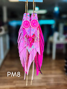 Jak Sprat Pink Monochromatic Collection: Mega Mic Drop Dangles-Jewelry - Earrings-Dear Me Southern Boutique, located in DeRidder, Louisiana