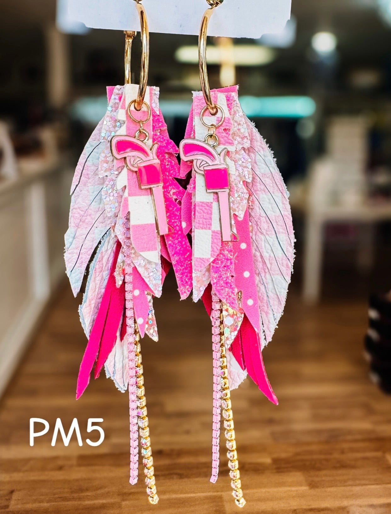 Jak Sprat Pink Monochromatic Collection: Mini Mic Drop Dangles-Jewelry - Earrings-Dear Me Southern Boutique, located in DeRidder, Louisiana