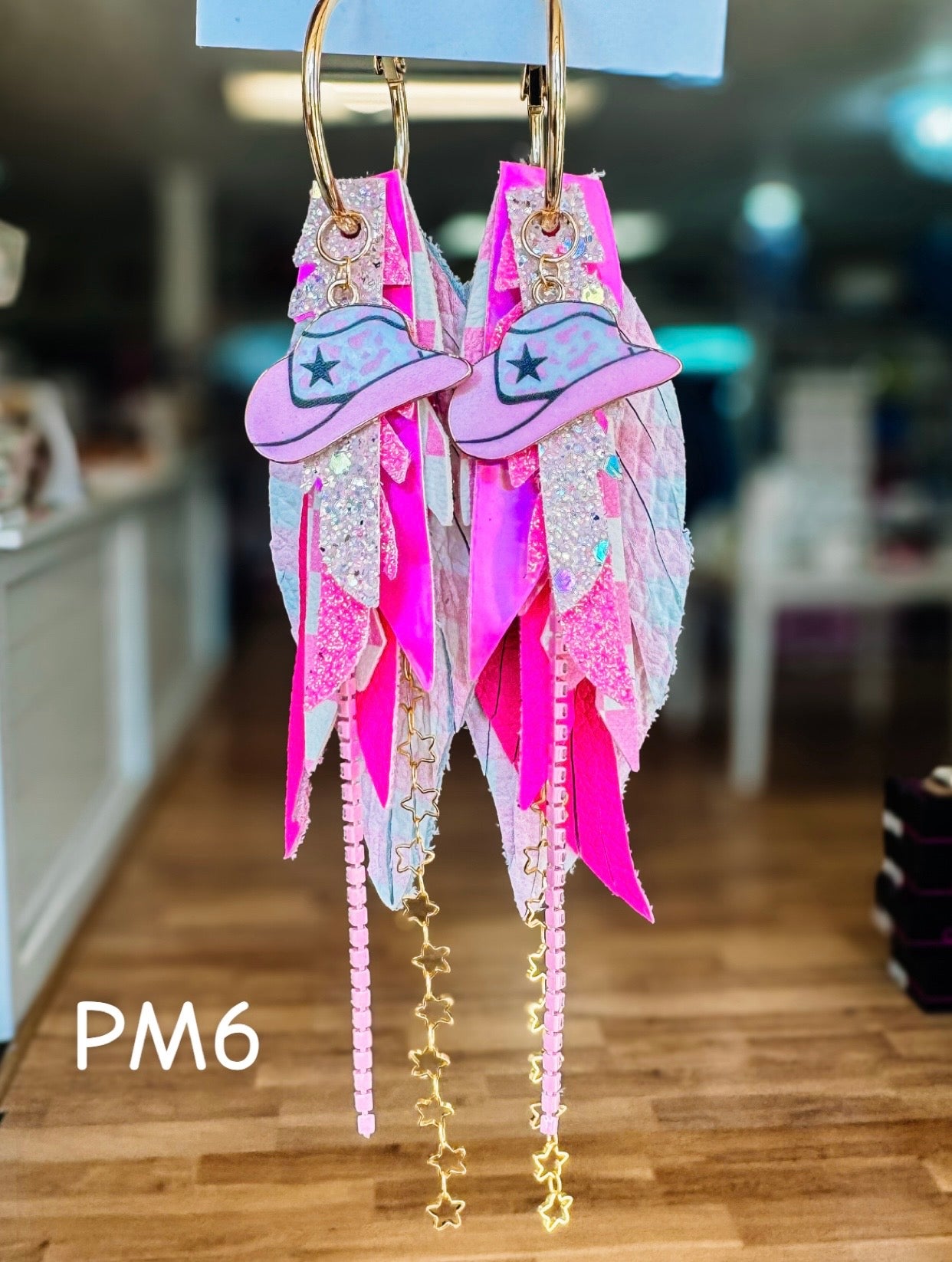 Jak Sprat Pink Monochromatic Collection: Mini Mic Drop Dangles-Jewelry - Earrings-Dear Me Southern Boutique, located in DeRidder, Louisiana