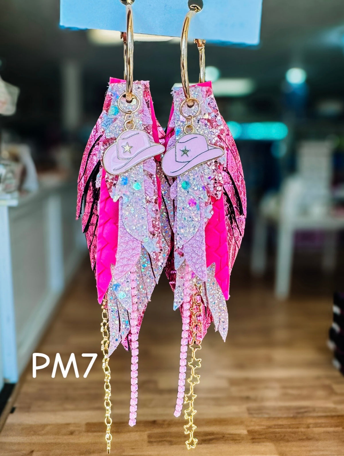 Jak Sprat Pink Monochromatic Collection: Mini Mic Drop Dangles-Jewelry - Earrings-Dear Me Southern Boutique, located in DeRidder, Louisiana