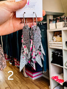 Jak Sprat Pink Pony Club Collection: Fabulous Feather Dangles-Earrings-Dear Me Southern Boutique, located in DeRidder, Louisiana