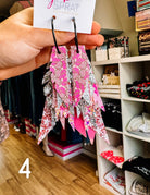 Jak Sprat Pink Pony Club Collection: Fabulous Feather Dangles-Earrings-Dear Me Southern Boutique, located in DeRidder, Louisiana