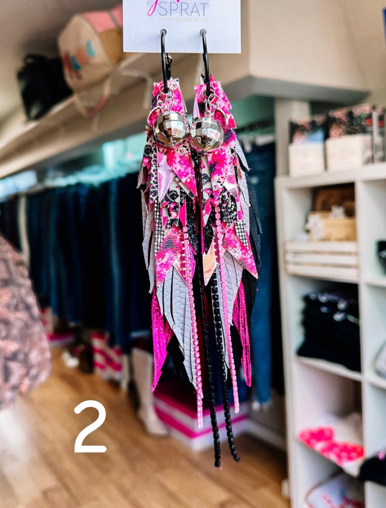 Jak Sprat Pink Pony Club Collection: Mega Mic Drop-Earrings-Dear Me Southern Boutique, located in DeRidder, Louisiana