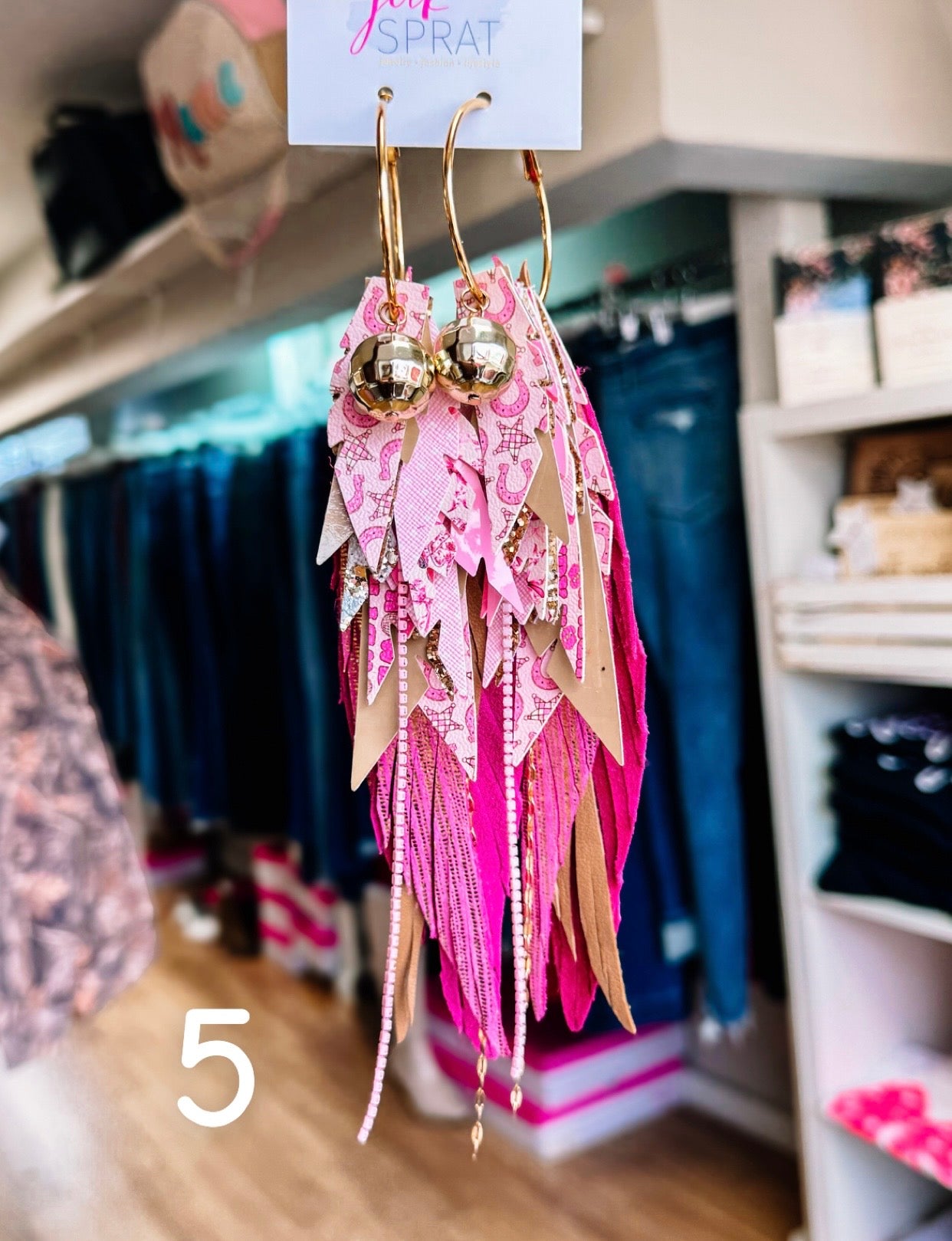 Jak Sprat Pink Pony Club Collection: Mega Mic Drop-Earrings-Dear Me Southern Boutique, located in DeRidder, Louisiana