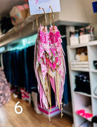 Jak Sprat Pink Pony Club Collection: Mega Mic Drop-Earrings-Dear Me Southern Boutique, located in DeRidder, Louisiana