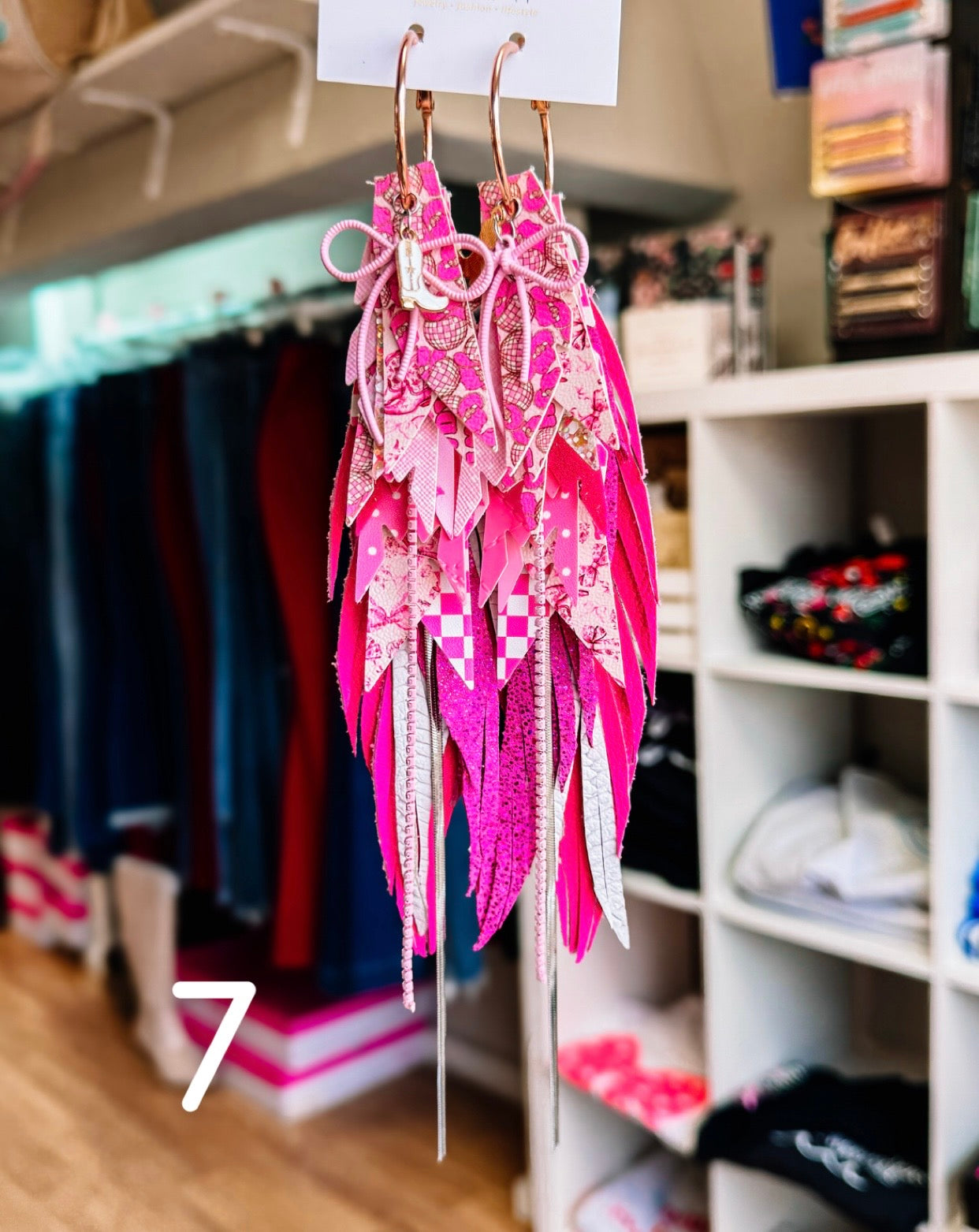 Jak Sprat Pink Pony Club Collection: Mega Mic Drop-Earrings-Dear Me Southern Boutique, located in DeRidder, Louisiana