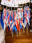 Jak Sprat Red, White, & Bows Collection: Medium Mic Drop Dangles-Jewelry - Earrings-Dear Me Southern Boutique, located in DeRidder, Louisiana