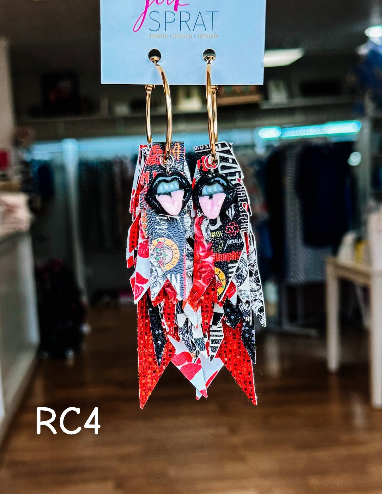 Jak Sprat Rocker Collection: Charmed Fabulous Feather Dangles-Jewelry - Earrings-Dear Me Southern Boutique, located in DeRidder, Louisiana