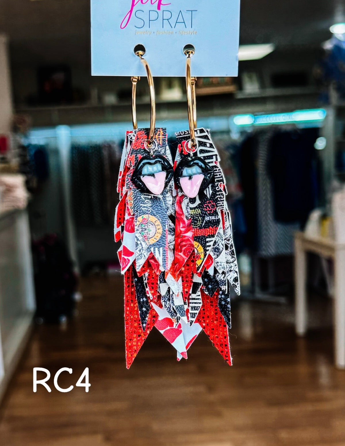 Jak Sprat Rocker Collection: Charmed Fabulous Feather Dangles-Jewelry - Earrings-Dear Me Southern Boutique, located in DeRidder, Louisiana
