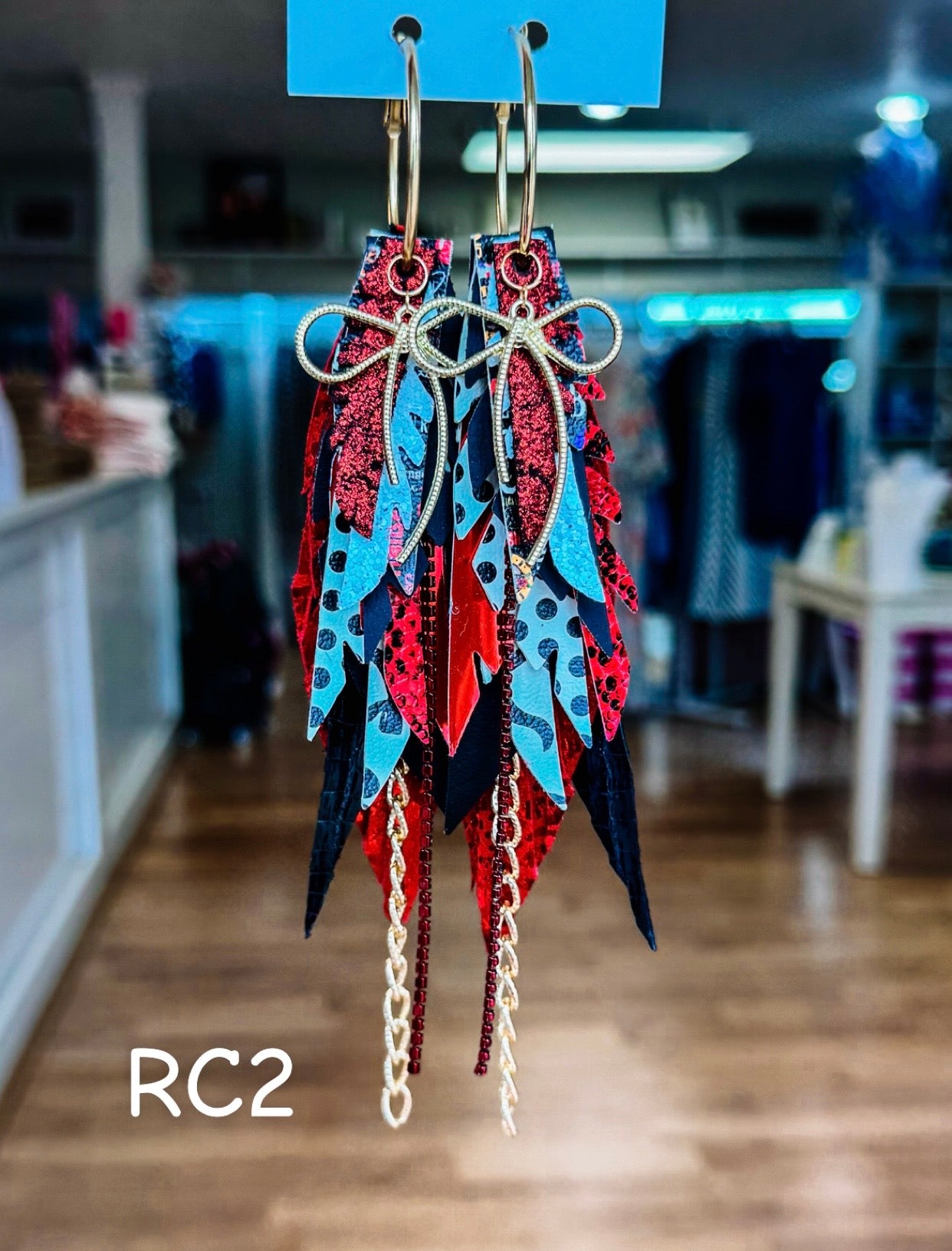 Jak Sprat Rocker Collection: Medium Mic Drop Dangles-Jewelry - Earrings-Dear Me Southern Boutique, located in DeRidder, Louisiana