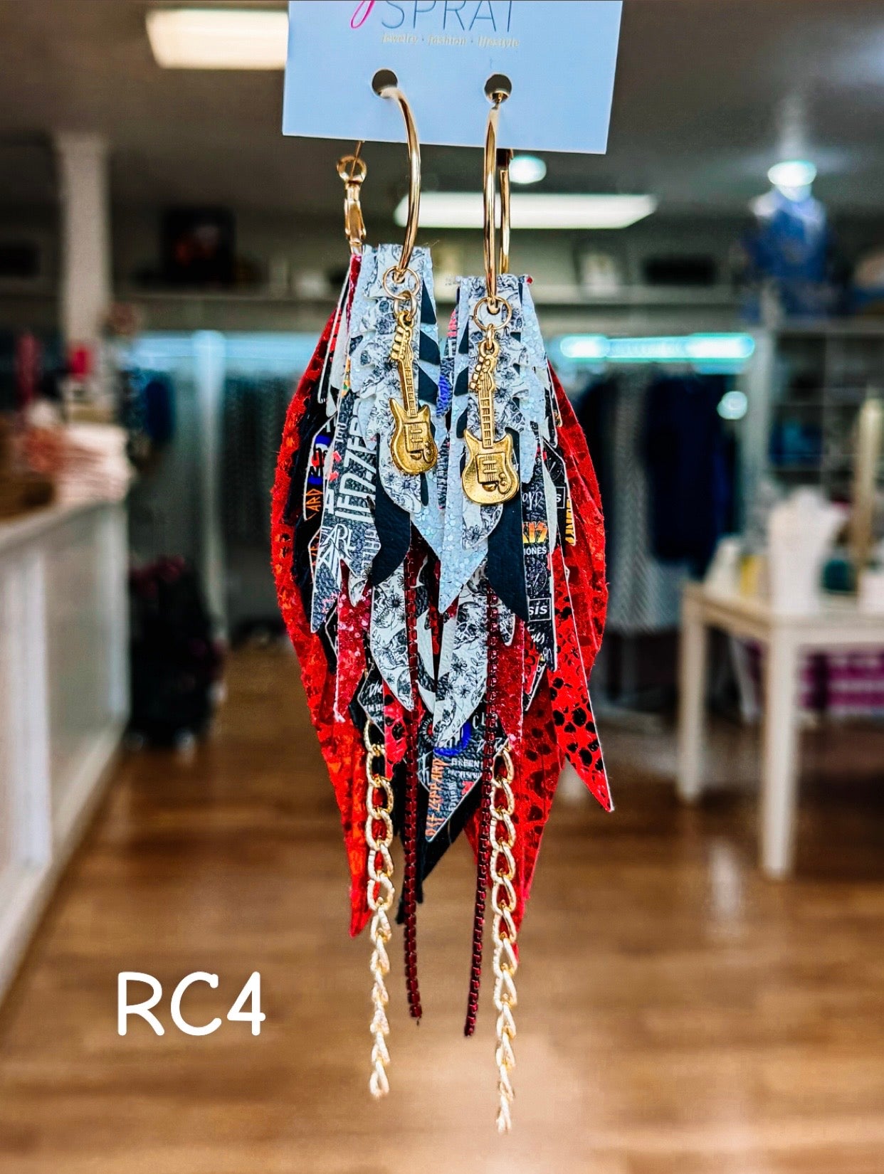 Jak Sprat Rocker Collection: Medium Mic Drop Dangles-Jewelry - Earrings-Dear Me Southern Boutique, located in DeRidder, Louisiana