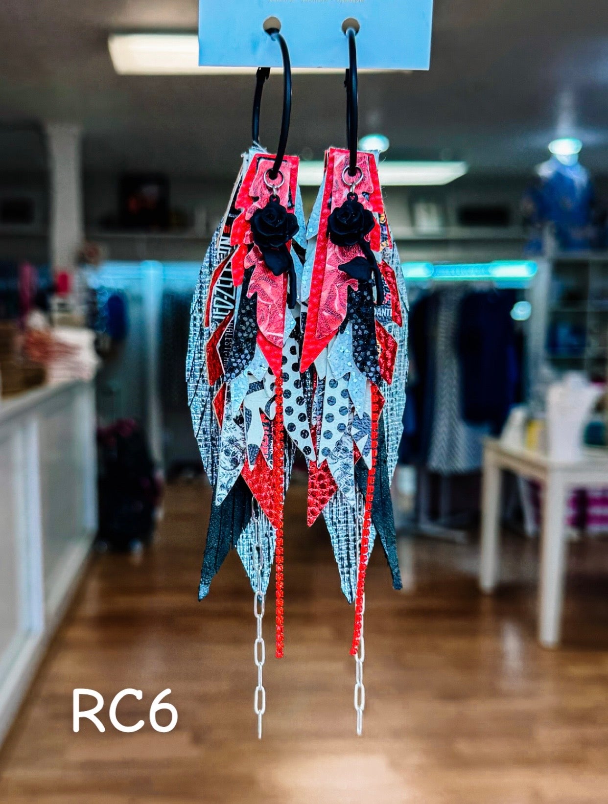Jak Sprat Rocker Collection: Medium Mic Drop Dangles-Jewelry - Earrings-Dear Me Southern Boutique, located in DeRidder, Louisiana