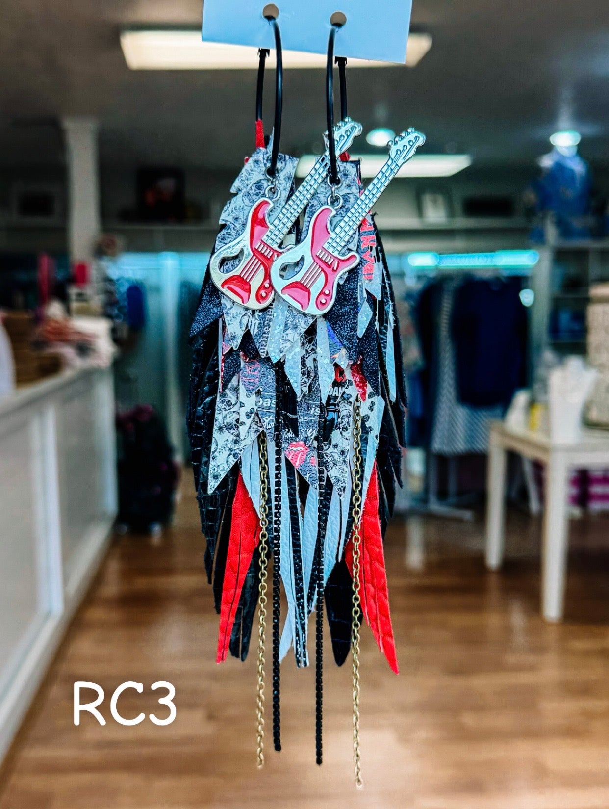 Jak Sprat Rocker Collection: Mega Mic Drop Dangles-Jewelry - Earrings-Dear Me Southern Boutique, located in DeRidder, Louisiana