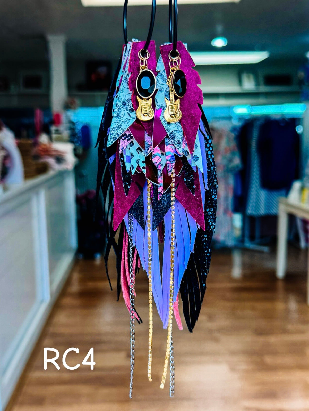 Jak Sprat Rocker Collection: Mega Mic Drop Dangles-Jewelry - Earrings-Dear Me Southern Boutique, located in DeRidder, Louisiana