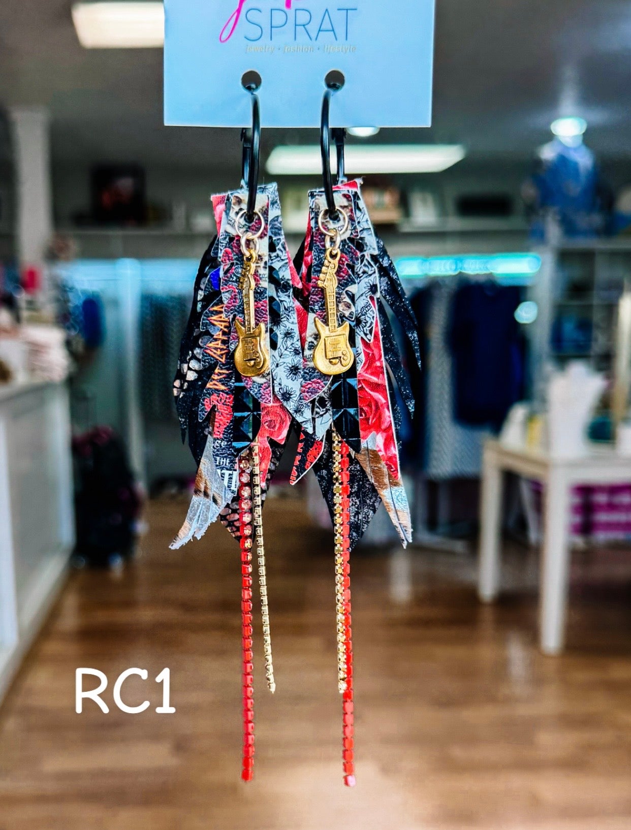 Jak Sprat Rocker Collection: Mini Mic Drop Dangles-Jewelry - Earrings-Dear Me Southern Boutique, located in DeRidder, Louisiana