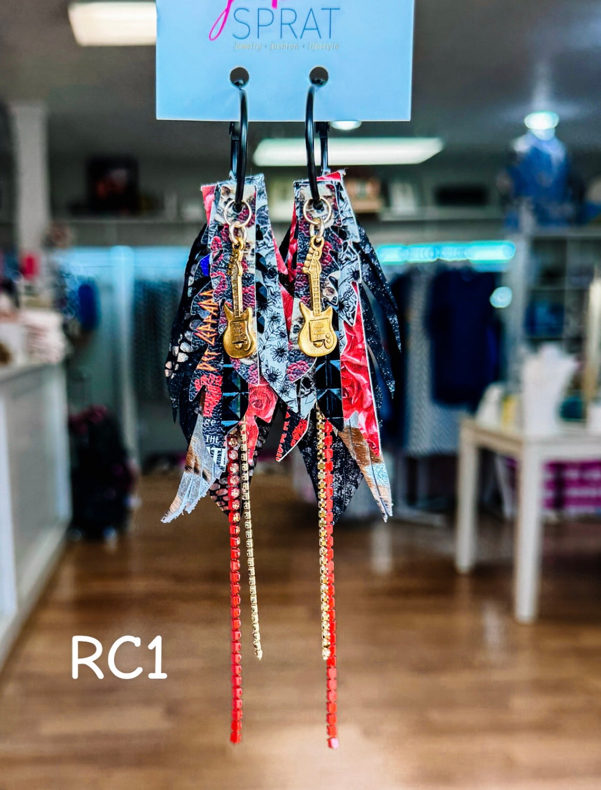 Jak Sprat Rocker Collection: Mini Mic Drop Dangles-Jewelry - Earrings-Dear Me Southern Boutique, located in DeRidder, Louisiana