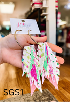 Jak Sprat Sleigh Girl Sleigh Collection: Fabulous Feather Dangles-Earrings-Dear Me Southern Boutique, located in DeRidder, Louisiana