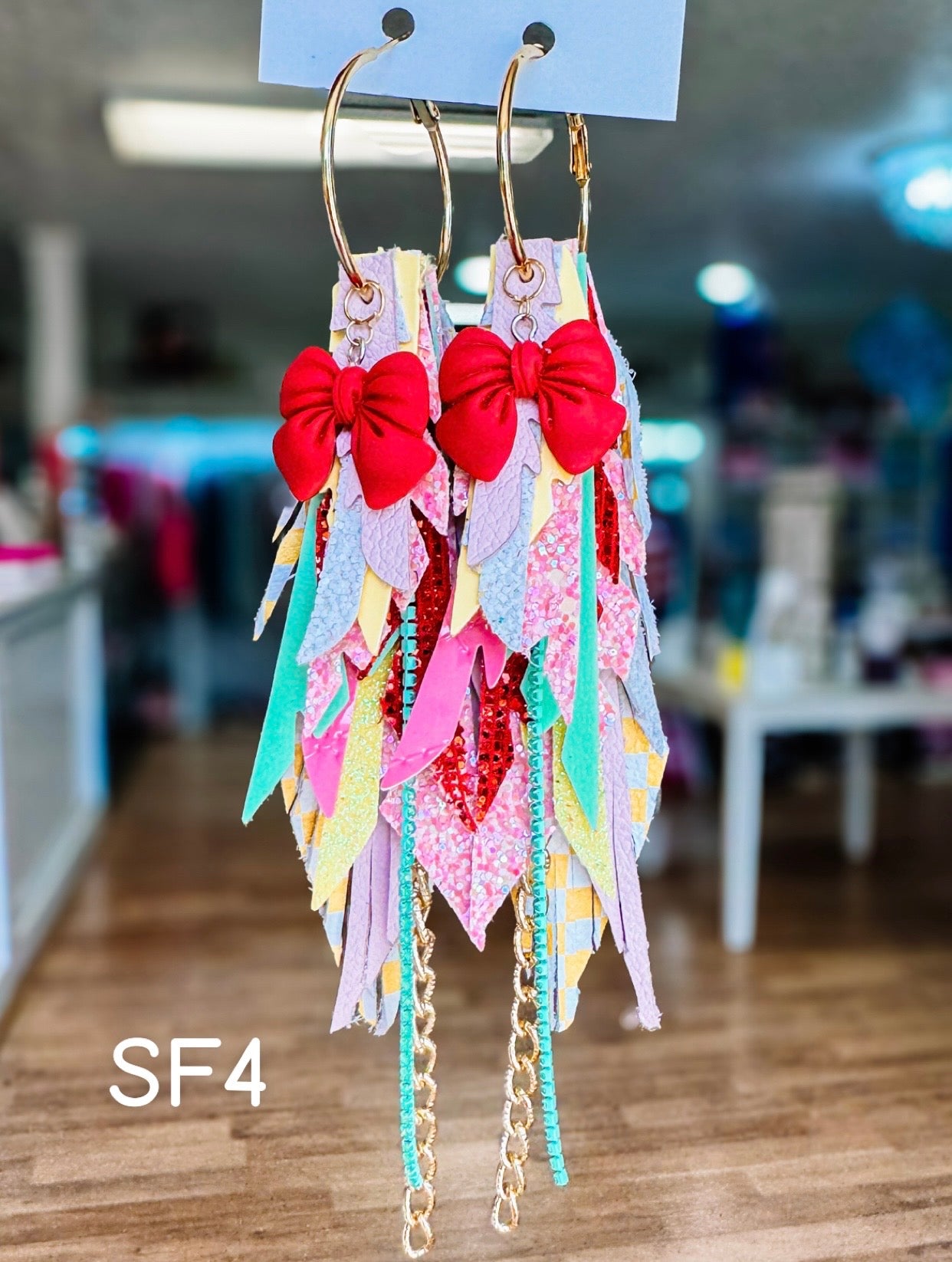 Jak Sprat Strawberry Fields Collection: Medium Mic Drop Dangles-Jewelry - Earrings-Dear Me Southern Boutique, located in DeRidder, Louisiana