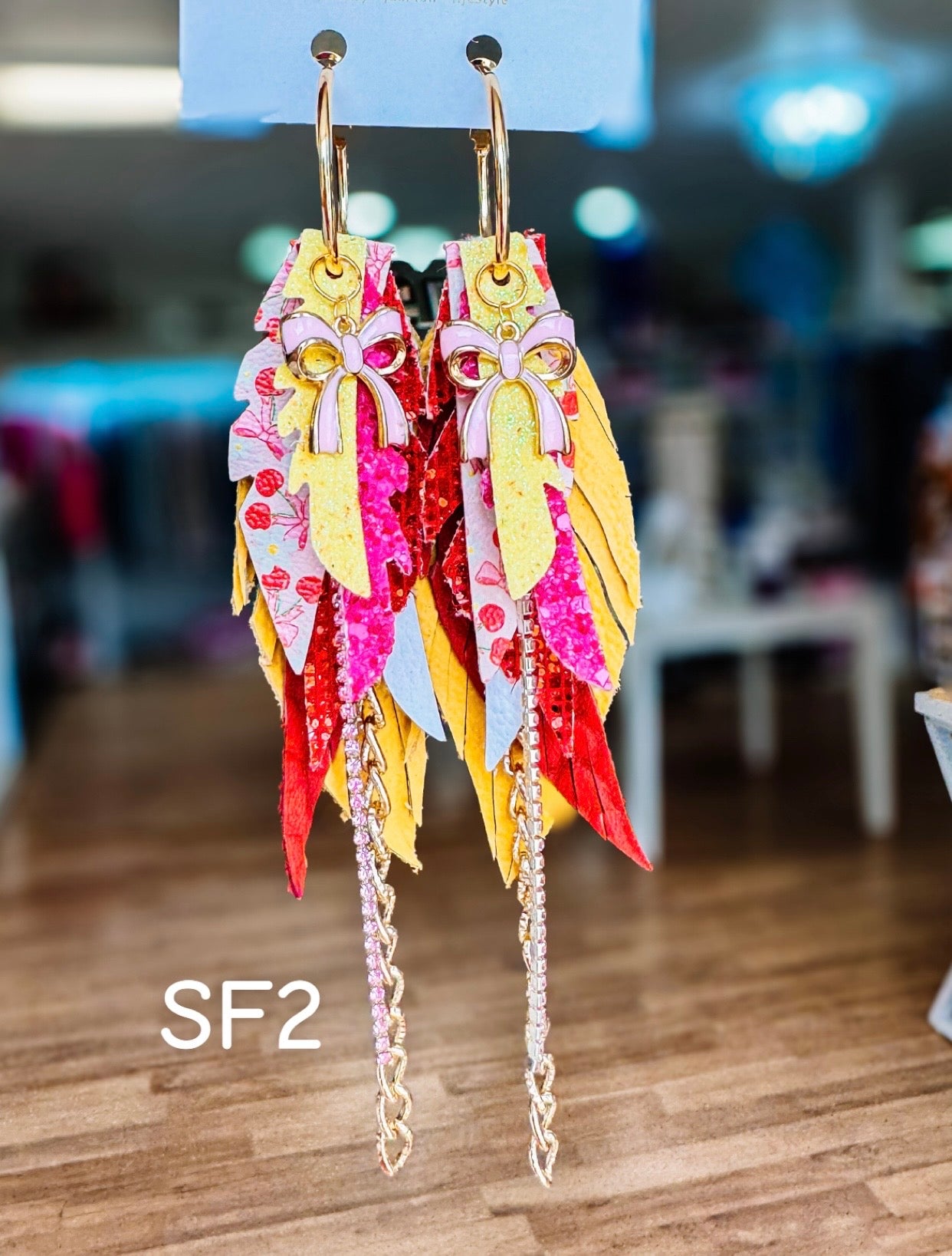 Jak Sprat Strawberry Fields Collection: Mini Mic Drop Dangles-Jewelry - Earrings-Dear Me Southern Boutique, located in DeRidder, Louisiana
