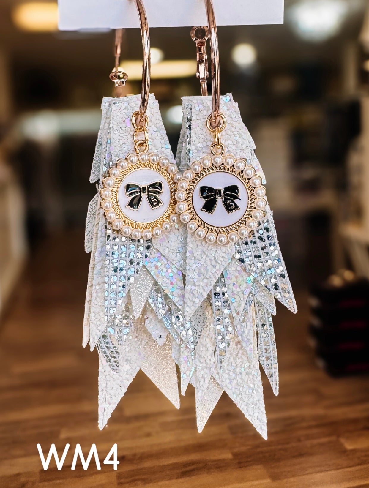 Jak Sprat White Monochromatic Collection: Charmed Fabulous Feather Dangles-Jewelry - Earrings-Dear Me Southern Boutique, located in DeRidder, Louisiana