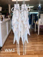 Jak Sprat White Monochromatic Collection: Medium Mic Drop Dangles-Earrings-Dear Me Southern Boutique, located in DeRidder, Louisiana