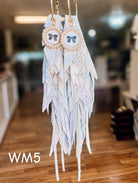 Jak Sprat White Monochromatic Collection: Mega Mic Drop Dangles-Jewelry - Earrings-Dear Me Southern Boutique, located in DeRidder, Louisiana