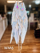 Jak Sprat White Monochromatic Collection: Mega Mic Drop Dangles-Jewelry - Earrings-Dear Me Southern Boutique, located in DeRidder, Louisiana