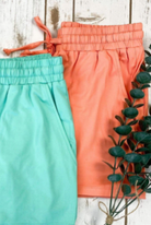 Jamie Shorts - Orange-Shorts-Dear Me Southern Boutique, located in DeRidder, Louisiana