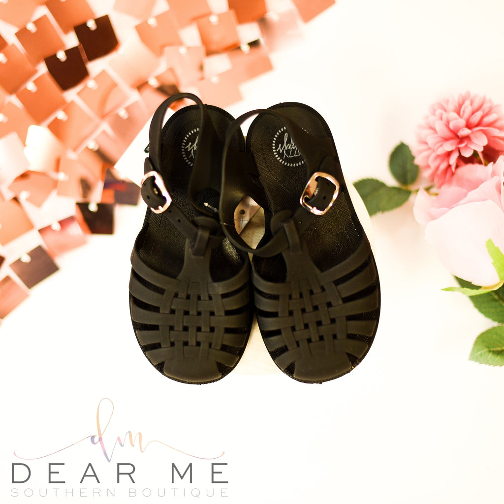 Jelly Sandals - Matte Black-Kids Shoes-Dear Me Southern Boutique, located in DeRidder, Louisiana