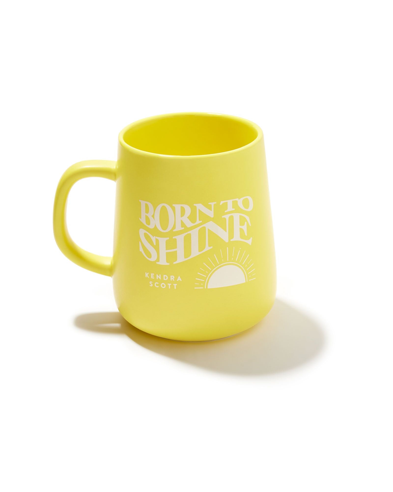 KENDRA SCOTT "BORN TO SHINE" MUG-Mugs-Dear Me Southern Boutique, located in DeRidder, Louisiana