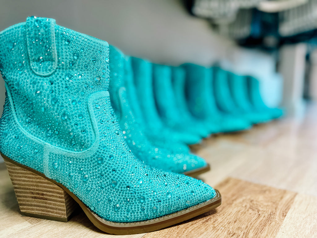 Kady Boots- Light Blue-Shoes-Dear Me Southern Boutique, located in DeRidder, Louisiana