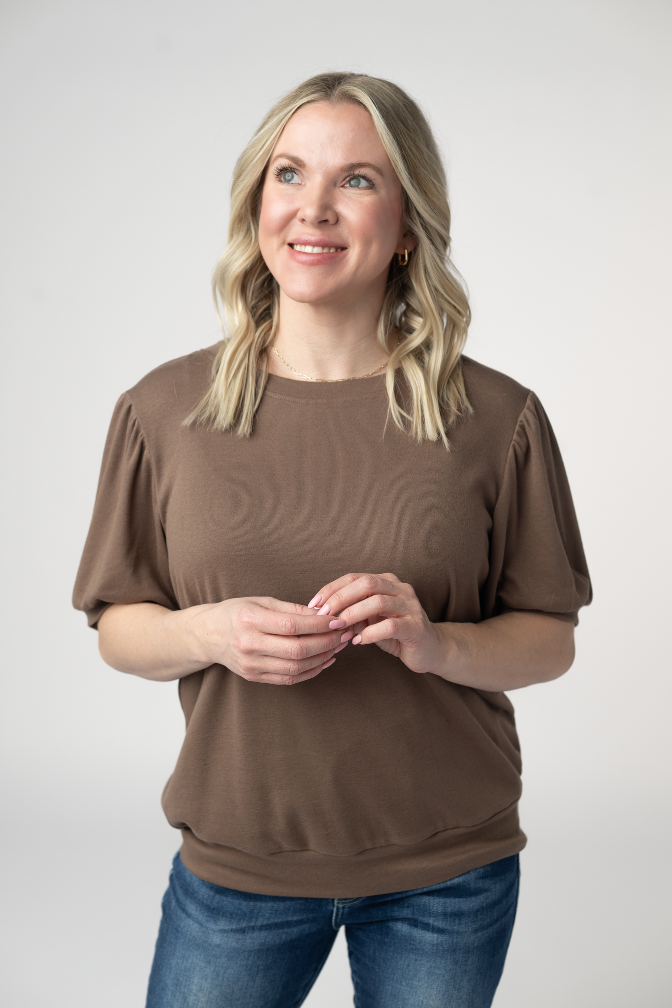 Katie Cozy Top - Mocha-Tops-Dear Me Southern Boutique, located in DeRidder, Louisiana
