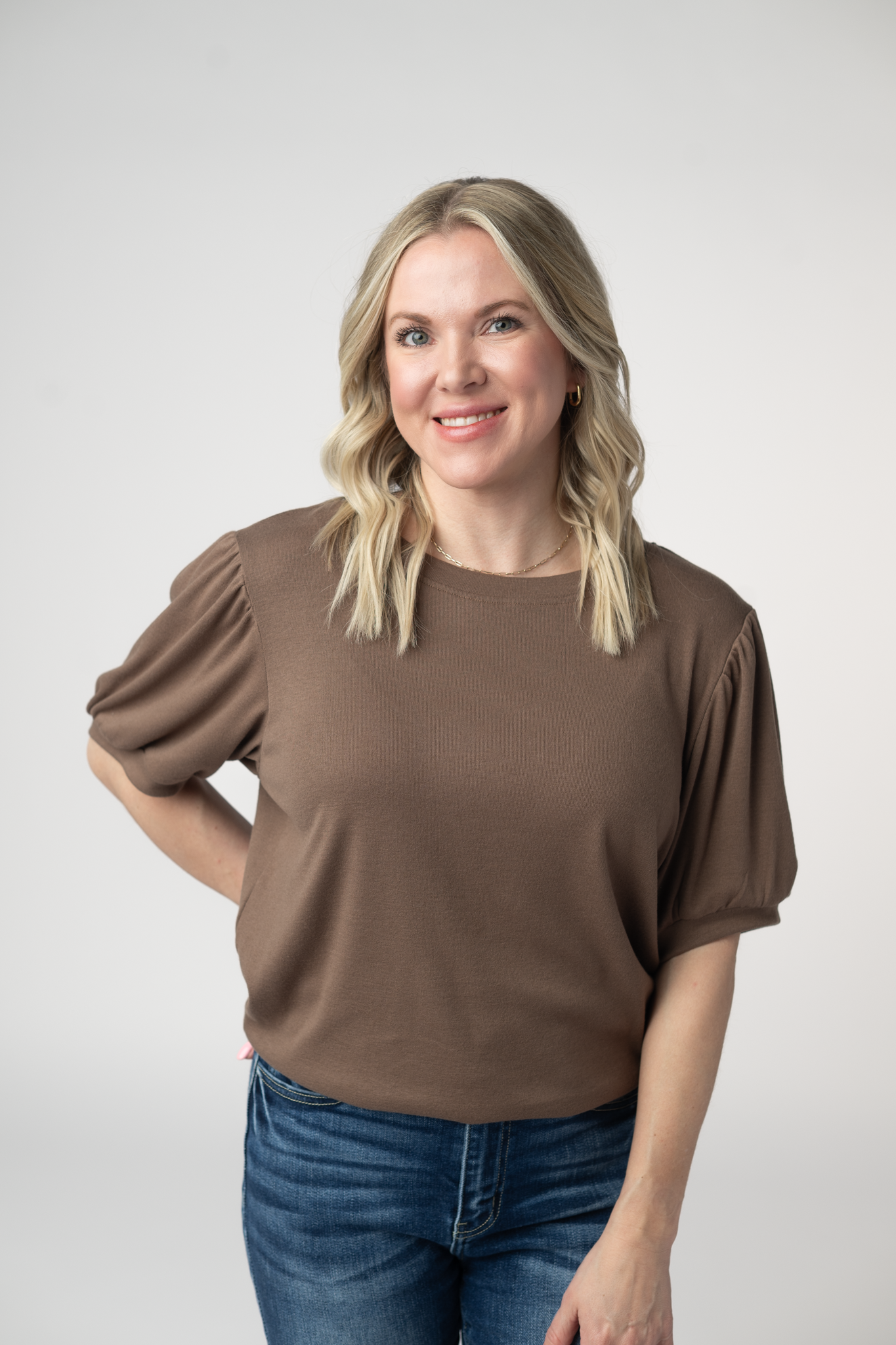 Katie Cozy Top - Mocha-Tops-Dear Me Southern Boutique, located in DeRidder, Louisiana