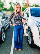 Keigan Mesh Top, White Bows-Blouses-Dear Me Southern Boutique, located in DeRidder, Louisiana