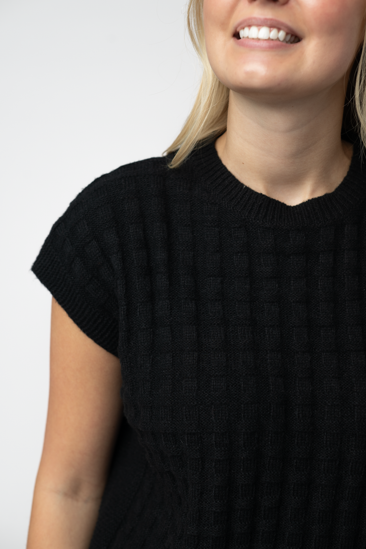 Kelly Knitted Top - Black-Tops-Dear Me Southern Boutique, located in DeRidder, Louisiana
